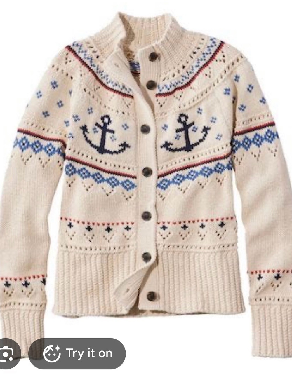 L. L. Bean fisherman sweater size m!